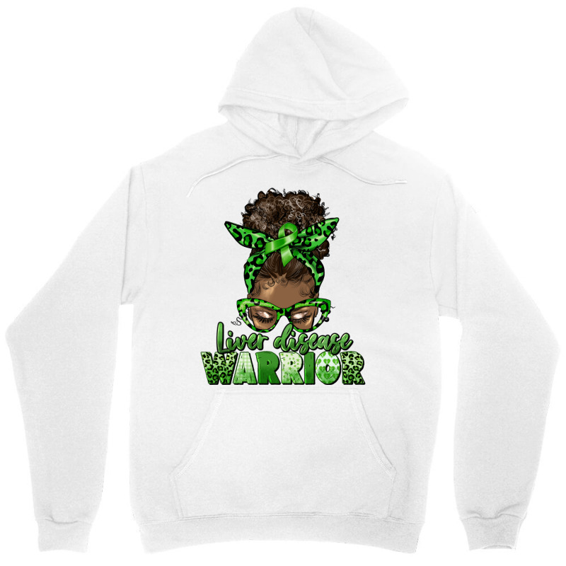 Liver Disease Warrior Afro Messy Bun Unisex Hoodie | Artistshot