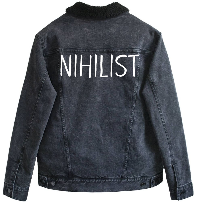 Nihilist Nihilism Unisex Sherpa-Lined Denim Jacket by TomArt | Artistshot