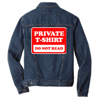 Private Do Not Read Men Denim Jacket | Artistshot