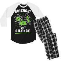 Science Not Silence Men's 3/4 Sleeve Pajama Set | Artistshot