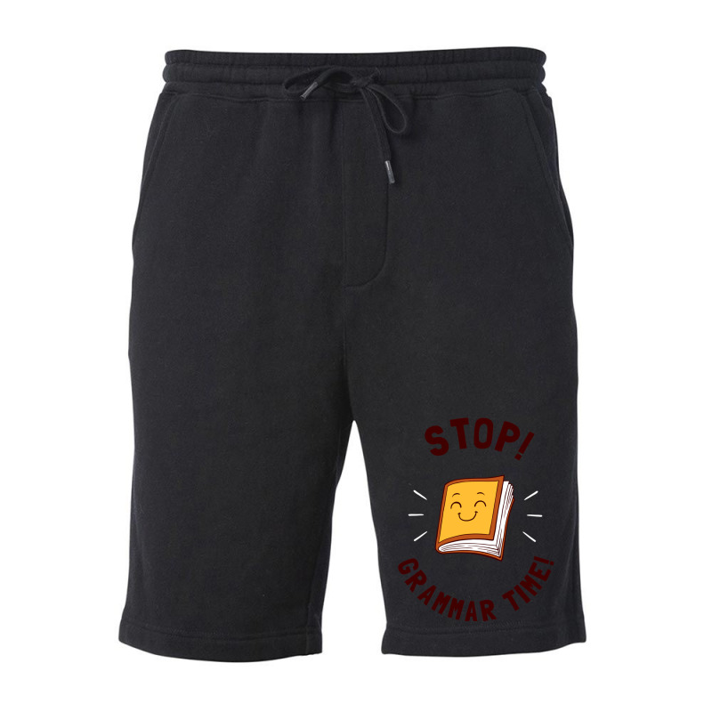 Stop! Grammar Time! Fleece Short | Artistshot