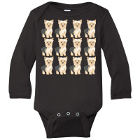 Cute Yorkie Pattern T  Shirt Yorkshire Terrier Cute Pattern T  Shirt Long Sleeve Baby Bodysuit | Artistshot