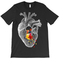 Keyhole Flower Heart Vintage Collage T-shirt | Artistshot