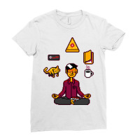 Meditation Games Coffee And Books Ladies Fitted T-shirt | Artistshot