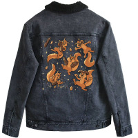 Peanut Cute Squirrels Unisex Sherpa-lined Denim Jacket | Artistshot