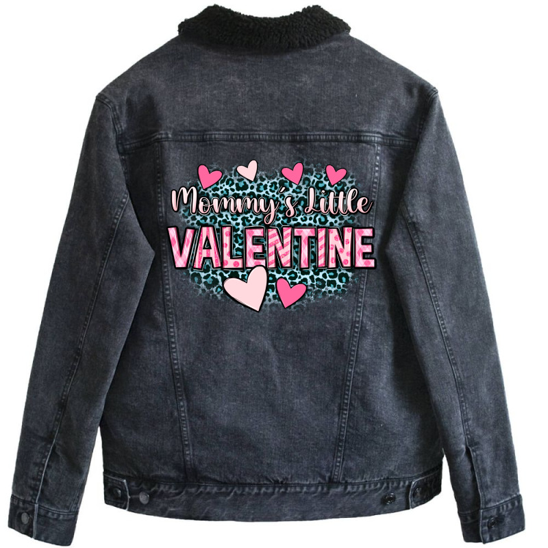 Mommy's Little Valentine Unisex Sherpa-Lined Denim Jacket by Neo Western | Artistshot