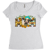 Mom With Cow Women's Triblend Scoop T-shirt | Artistshot