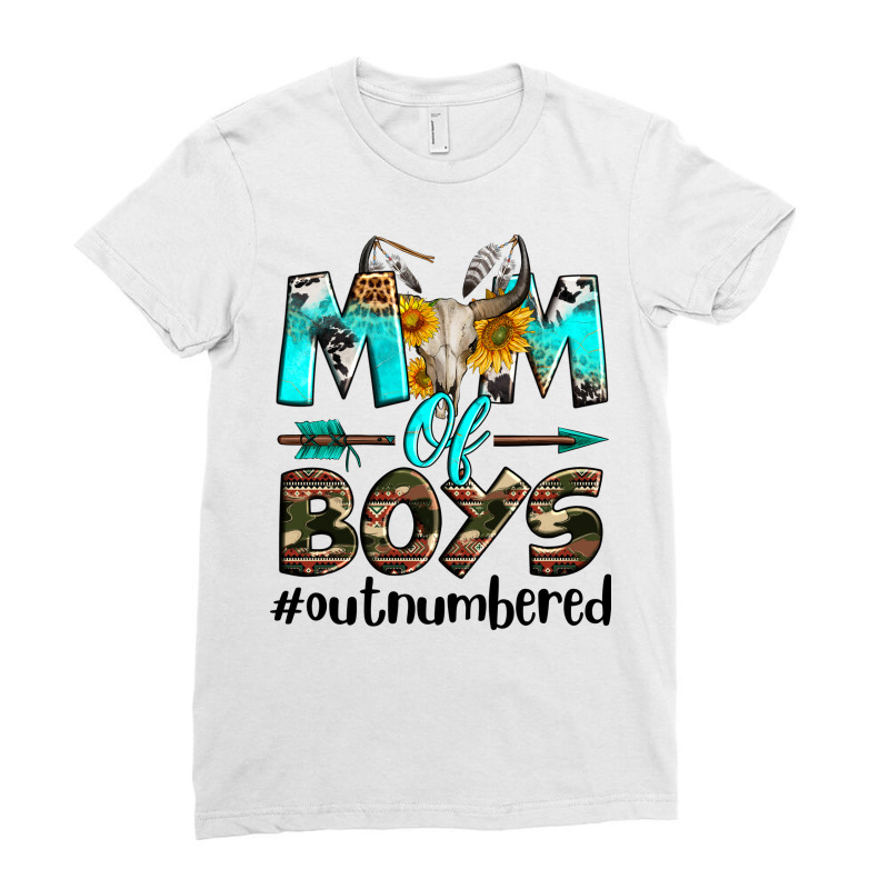 Mom Of Boys Out Numbered Ladies Fitted T-Shirt by Neo Western | Artistshot