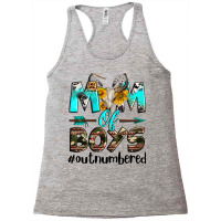 Mom Of Boys Out Numbered Racerback Tank | Artistshot