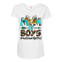 Mom Of Boys Out Numbered Maternity Scoop Neck T-shirt | Artistshot