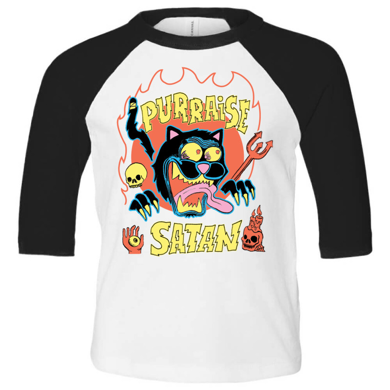 Purraise Satan Toddler 3/4 Sleeve Tee by Jeorge | Artistshot