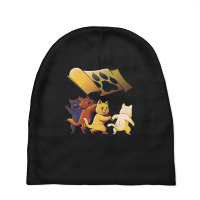 Raising The Flag On Iwo Jima Cats World Domination Baby Beanies | Artistshot