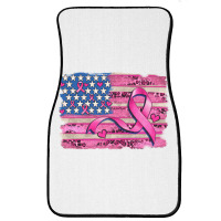 American Flag And  Cancer Ribbon Pattern Front Car Mat | Artistshot