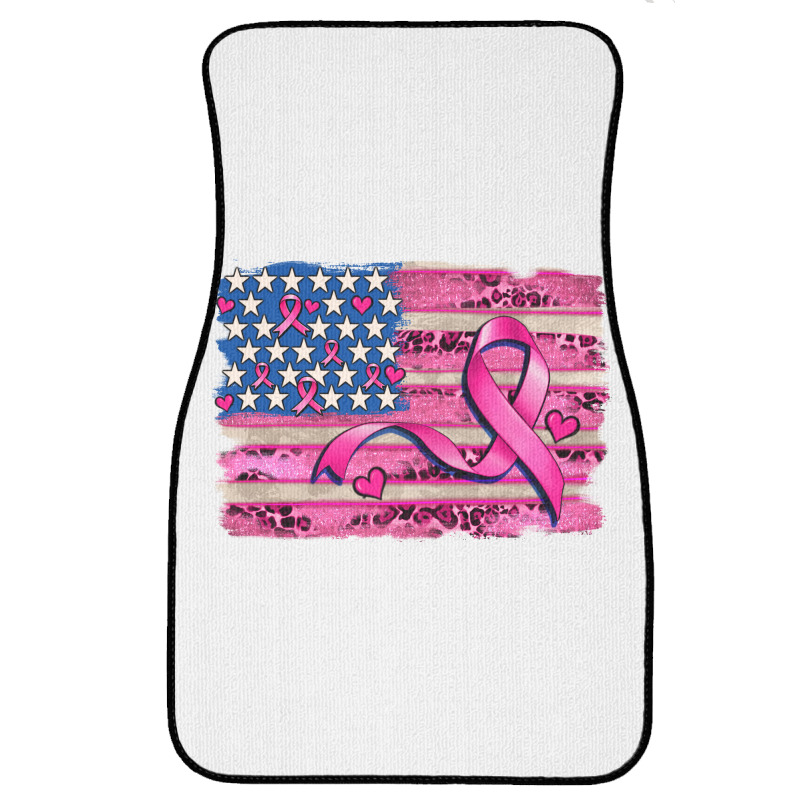 American Flag And  Cancer Ribbon Pattern Front Car Mat | Artistshot