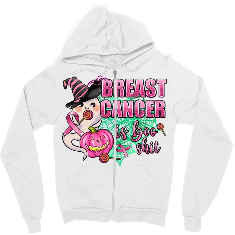 Breast Cancer Is Boo Shit Zipper Hoodie | Artistshot