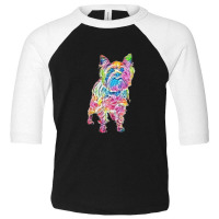 A Cute Yorkshire Terrier Dog Tands With Tongue Sticking Out. Toddler 3/4 Sleeve Tee | Artistshot