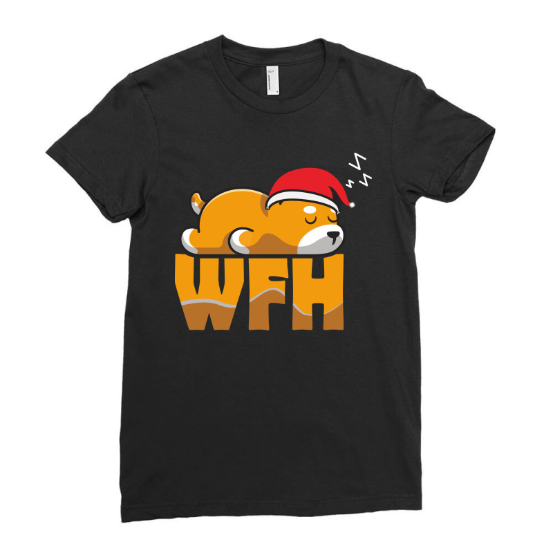 Work From Home Ladies Fitted T-Shirt by heroeart | Artistshot