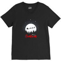 Christmas Contrast Moonlight V-neck Tee | Artistshot