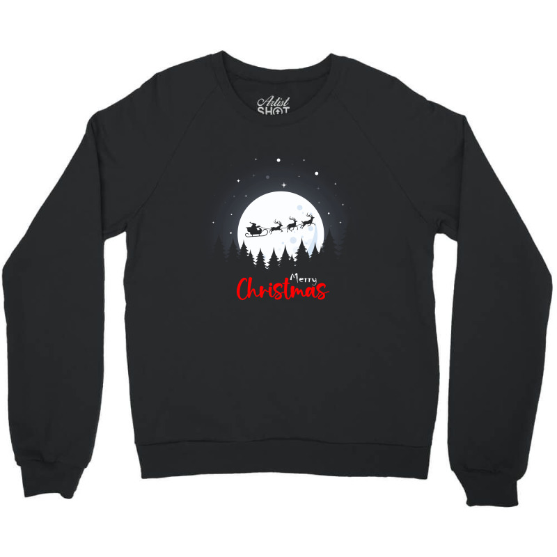 Christmas Contrast Moonlight Crewneck Sweatshirt | Artistshot