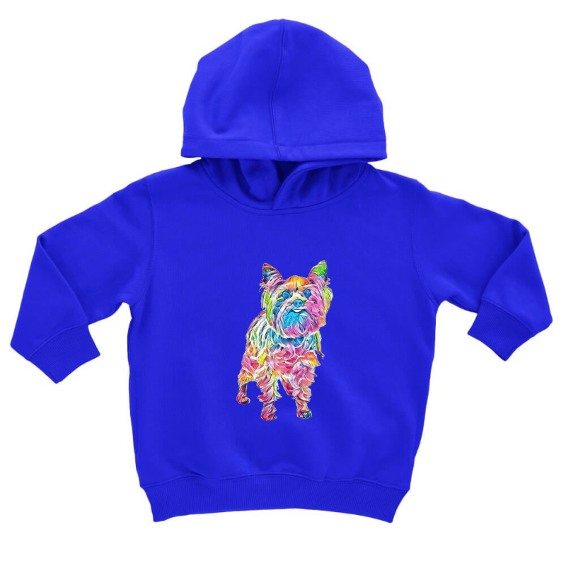 A Cute Yorkshire Terrier Dog Tands With Tongue Sticking Out. Toddler Hoodie by Kemnabi | Artistshot