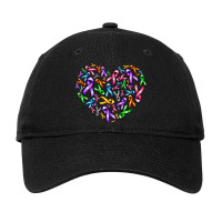 Cancer Ribbon Heart Adjustable Cap | Artistshot