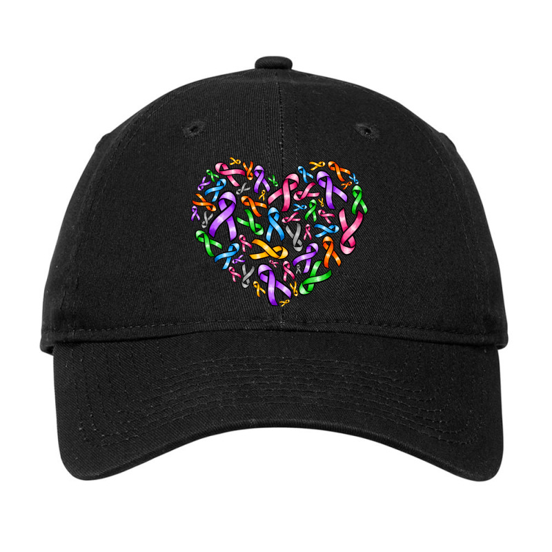 Cancer Ribbon Heart Adjustable Cap | Artistshot