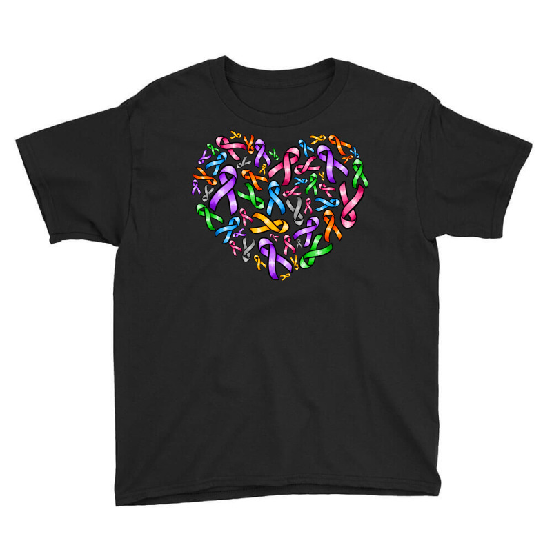 Cancer Ribbon Heart Youth Tee | Artistshot