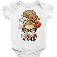 Blonde Messy Bun Mama Of Both Volleyball And Baske Baby Bodysuit | Artistshot