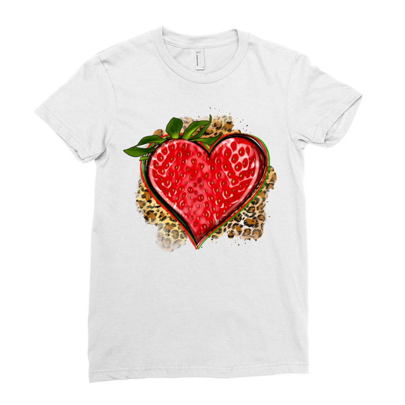 Strawberry Heart Ladies Fitted T-shirt | Artistshot