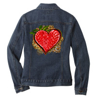 Strawberry Heart Ladies Denim Jacket | Artistshot