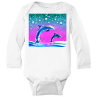 Dolphins Long Sleeve Baby Bodysuit | Artistshot