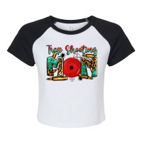 Trap Shooting Mom Raglan Crop Top | Artistshot