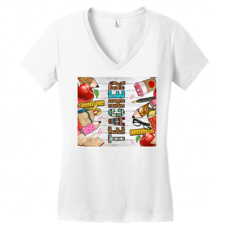 Teacher Women's V-Neck T-Shirt by Neo Western | Artistshot