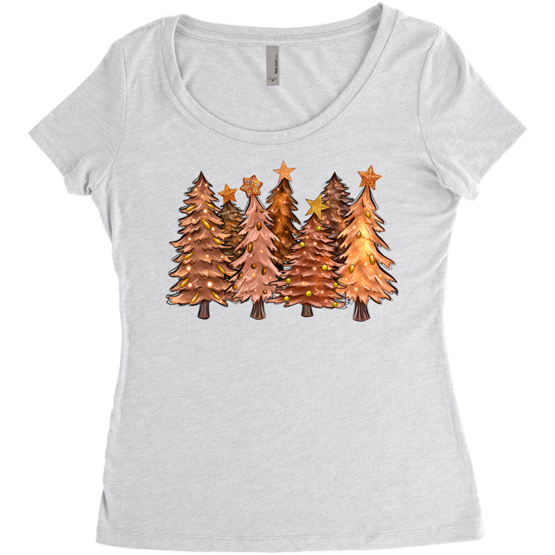 Melanin Christmas Trees With Lights Women's Triblend Scoop T-shirt by FaDigitalArtStudio | Artistshot