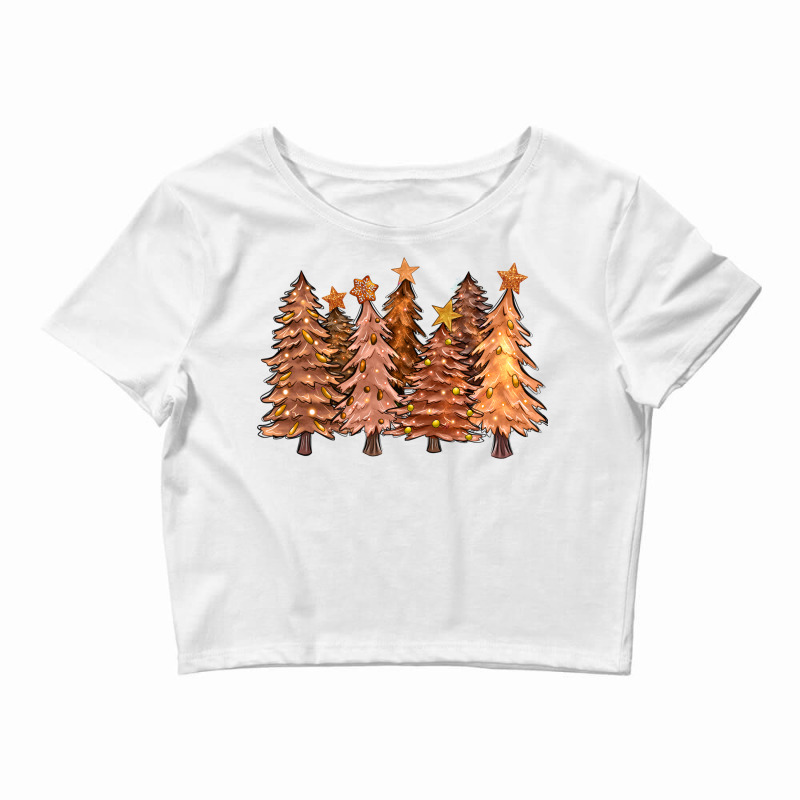 Melanin Christmas Trees With Lights Crop Top by FaDigitalArtStudio | Artistshot