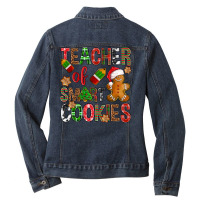 Teacher Of Smart Cookies Christmas Ladies Denim Jacket | Artistshot