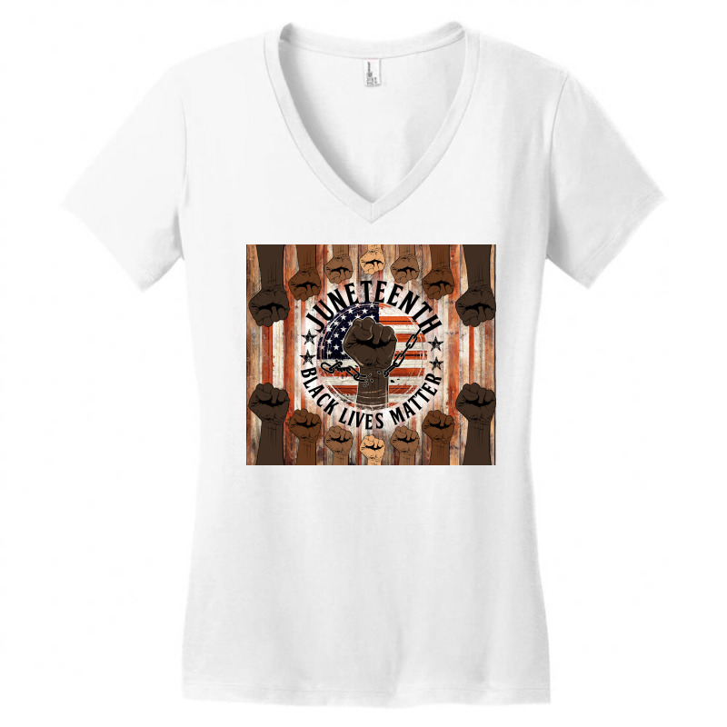 Juneteenth Black Lives Matter Women's V-Neck T-Shirt by HRA Design Shop | Artistshot