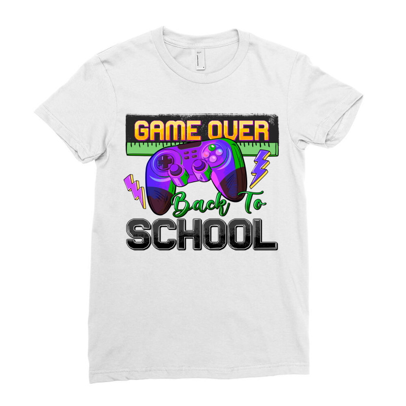 Game Over Back To School Ladies Fitted T-Shirt by Zillion Design Studio | Artistshot