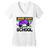 Game Over Back To School Women's V-neck T-shirt | Artistshot