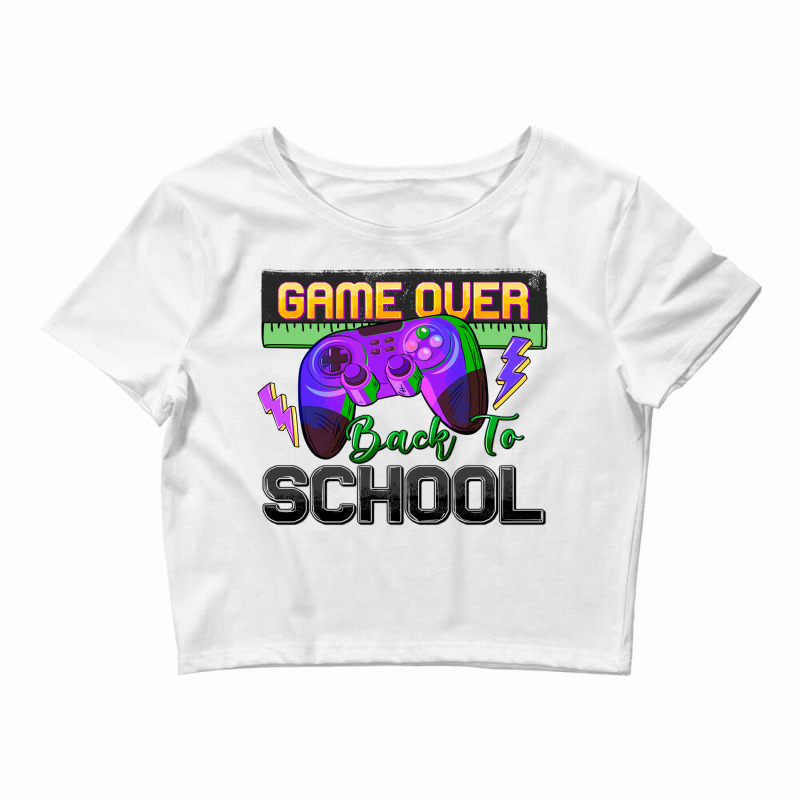 Game Over Back To School Crop Top by Zillion Design Studio | Artistshot