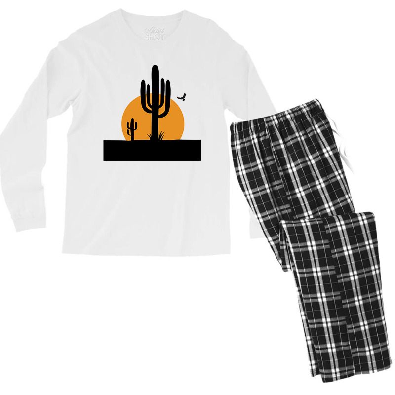 Cactus Desert Men's Long Sleeve Pajama Set | Artistshot