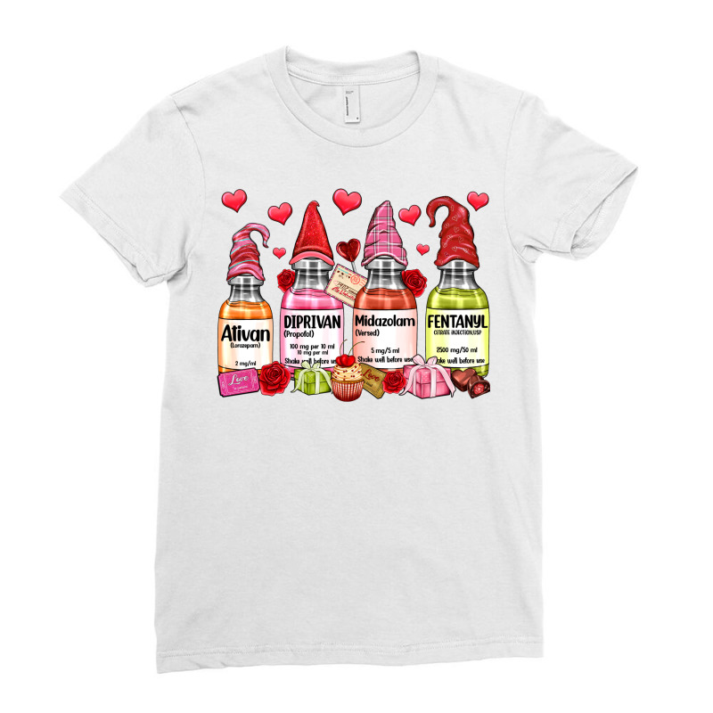 Nurse Valentine Vaccine Ampoules Ladies Fitted T-Shirt by Neo Western | Artistshot