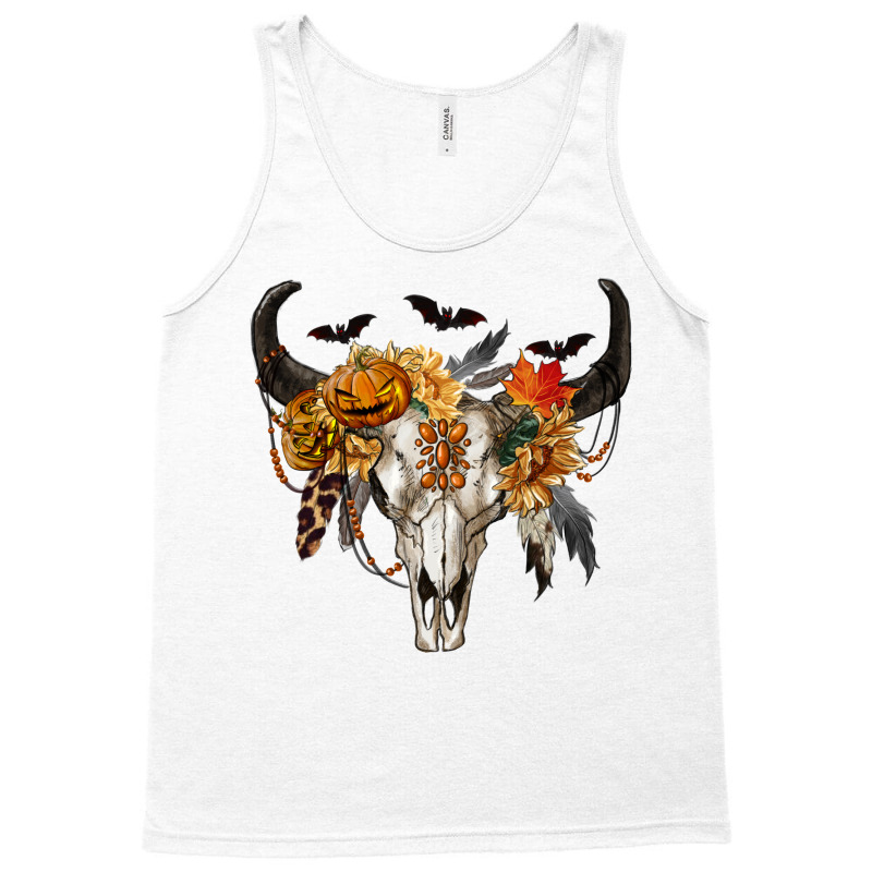 Halloween Bull Skull Tank Top by RanaPortraitStore | Artistshot