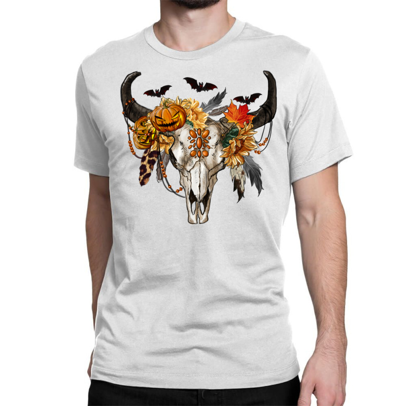 Halloween Bull Skull Classic T-shirt by RanaPortraitStore | Artistshot