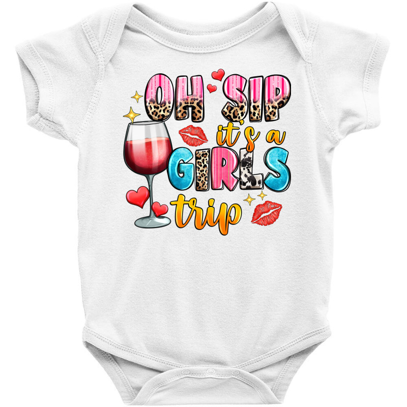 Oh Sip It's A Girl's Trip Baby Bodysuit by Neo Western | Artistshot