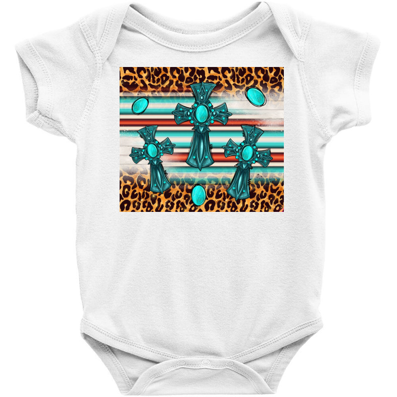 Gemstone Cross With Serape Baby Bodysuit by Neo Western | Artistshot