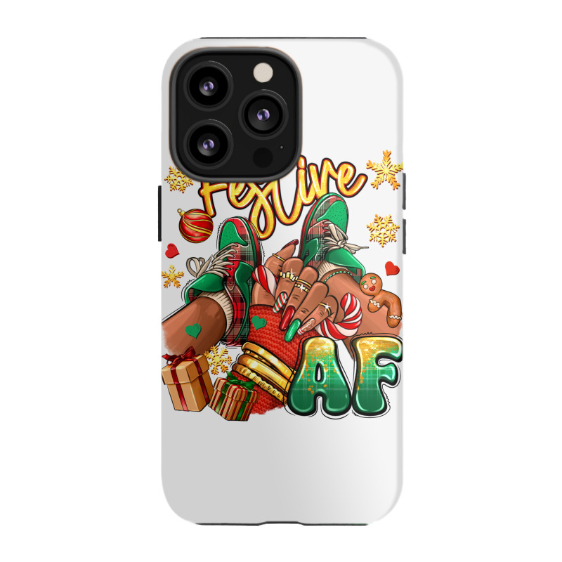 Festive Af Christmas Black Girl Sneakers Iphone 13 Pro Case | Artistshot