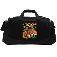 Festive Af Christmas Black Girl Sneakers Active Duffel | Artistshot