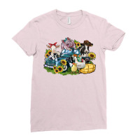 Farm Animals Truck Ladies Fitted T-shirt | Artistshot