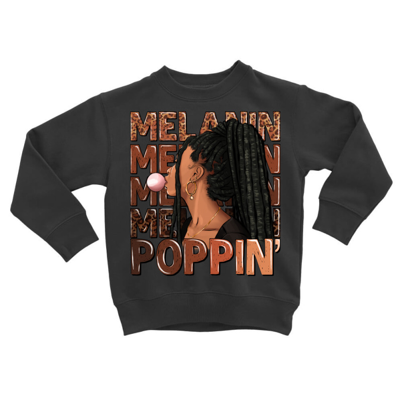 Melanin Poppin' Afro Woman Toddler Sweatshirt | Artistshot